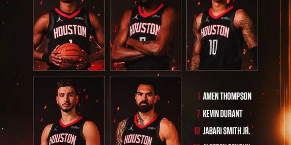 杜兰特领衔死亡五大！火箭揭幕战首发平均身高2米09